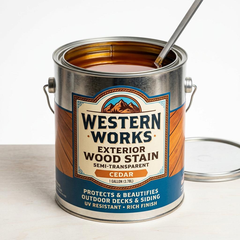 Exterior Wood Stain Semi-Transparent Cedar 1 Gallon