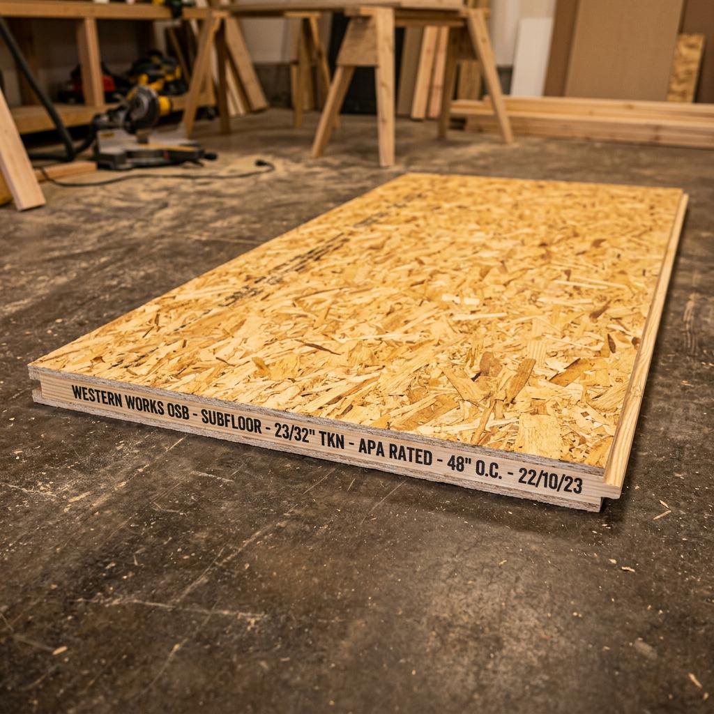 OSB Subfloor Panel 23/32" x 4' x 8' Tongue & Groove