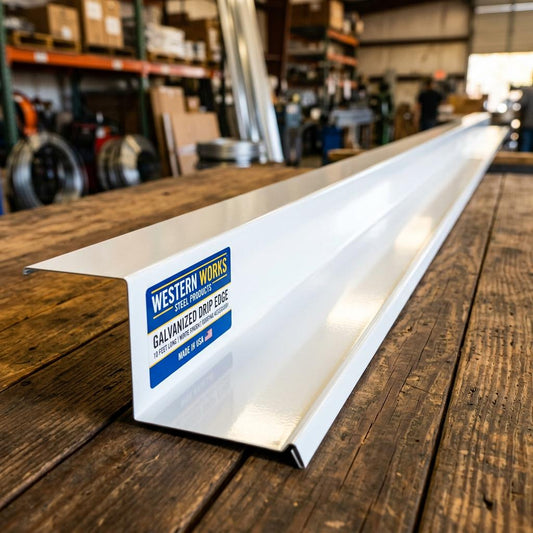 Galvanized Steel Drip Edge Flashing 10' White